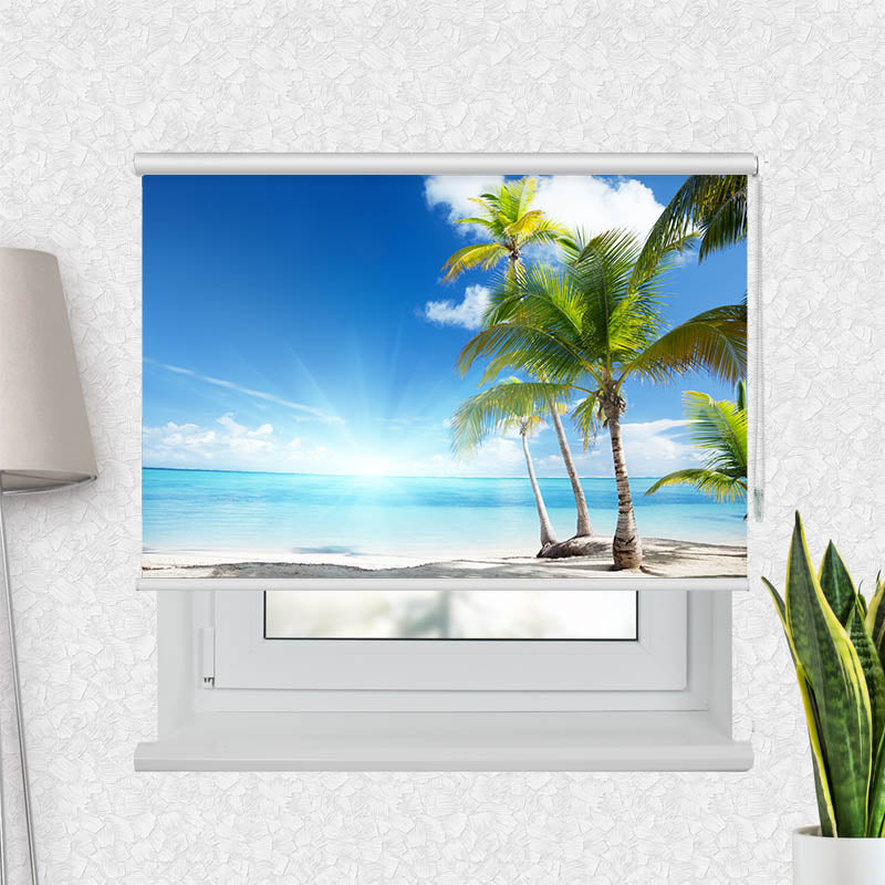 Fotorollo Palmen Strand Sonne