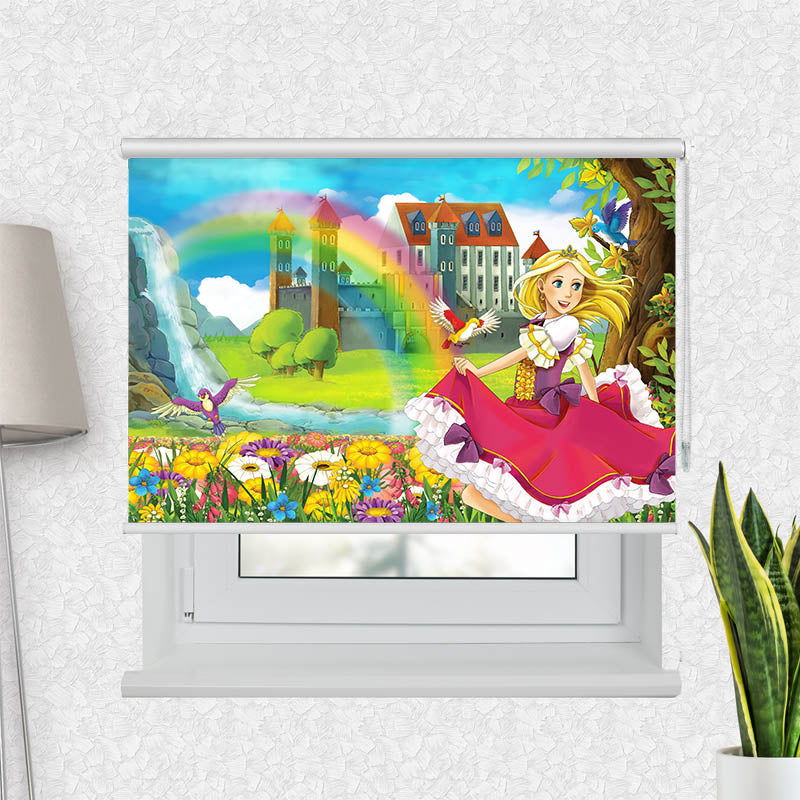 Fotorollo Prinzessin Regenbogen Schloss