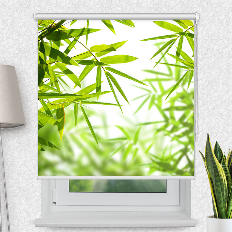 Fotorollo Bambusblaetter Spa Wellness