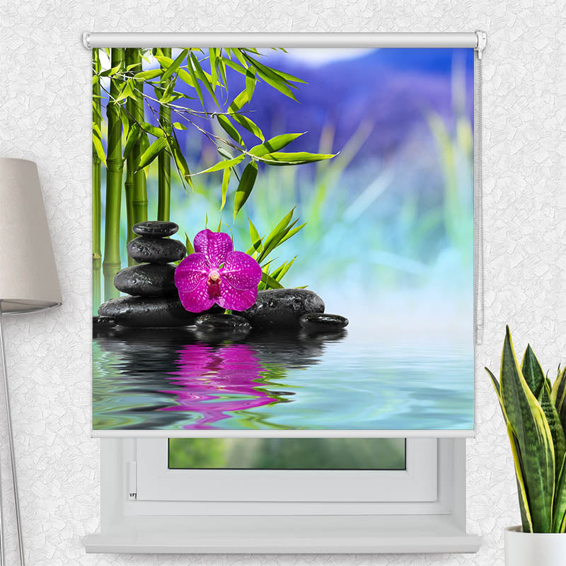 Fotorollo Spa Orchidee Steine