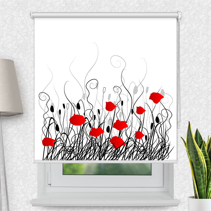 Fotorollo Mohnblumen Grafik