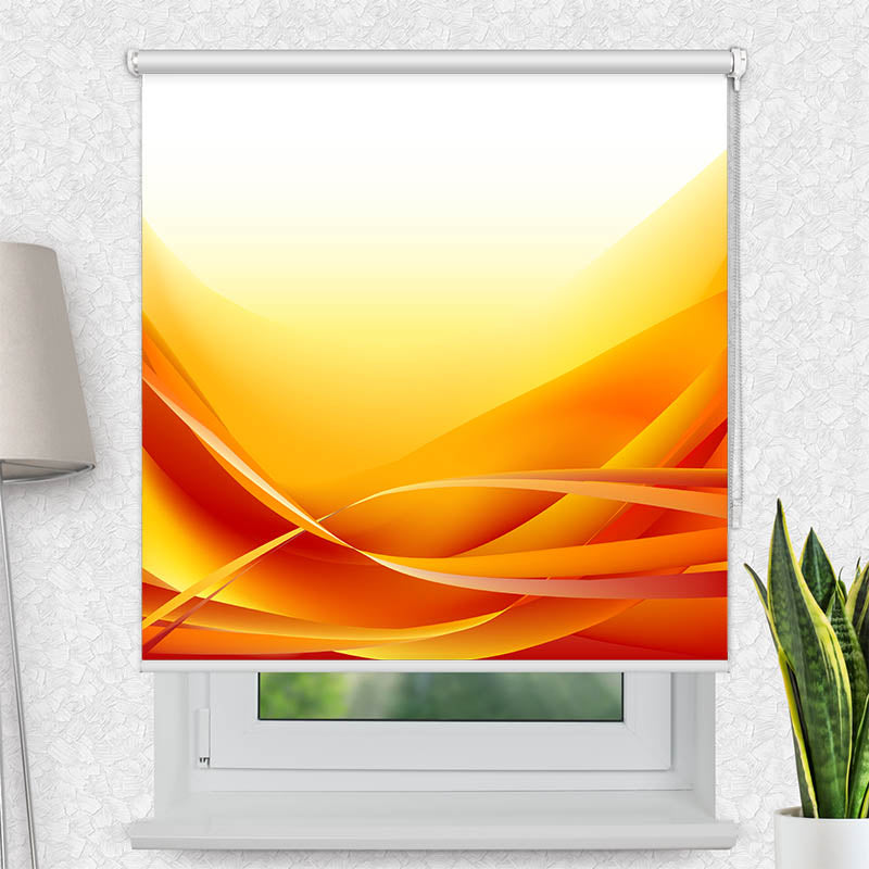 Fotorollo Abstrakte Wellen Orange