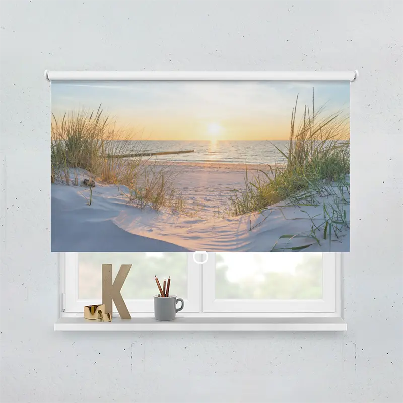 Spring Rollo Motiv Ostsee Duene Sonnenuntergang