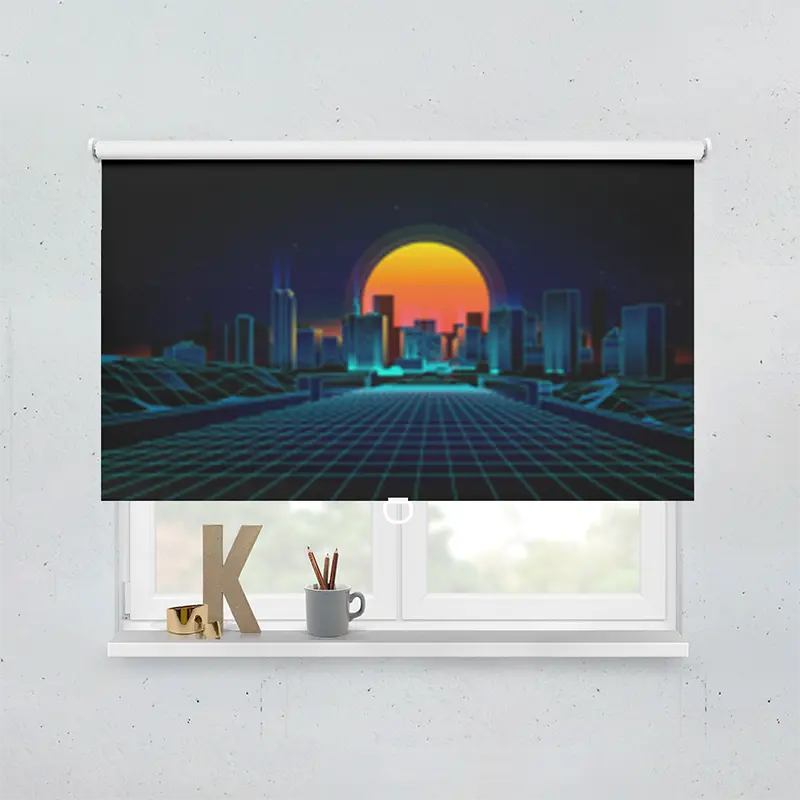 Spring Rollo Motiv Retro Sci-fi Background