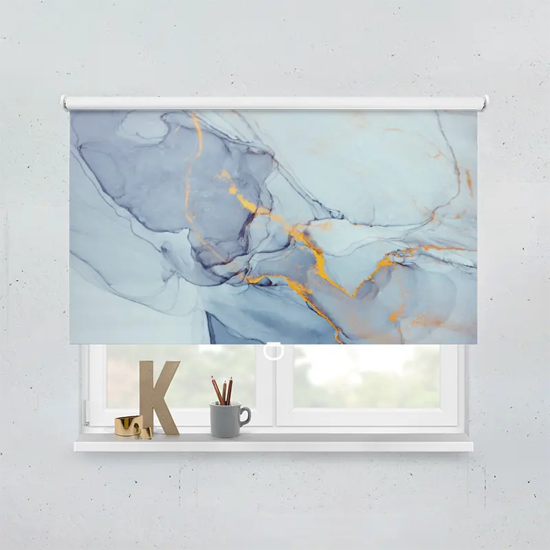 Spring Rollo Motiv Gemaelde Abstrakt Blau