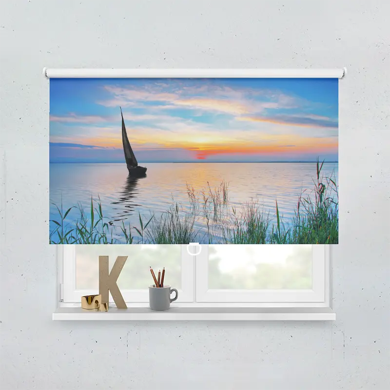 Spring Rollo Motiv Segelboot Im Sonnenuntergang