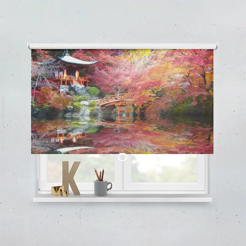 Spring Rollo Motiv Asiatischer Garten Im Herbst