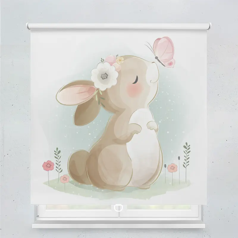 Spring Rollo Motiv Hasenkind Schmetterling