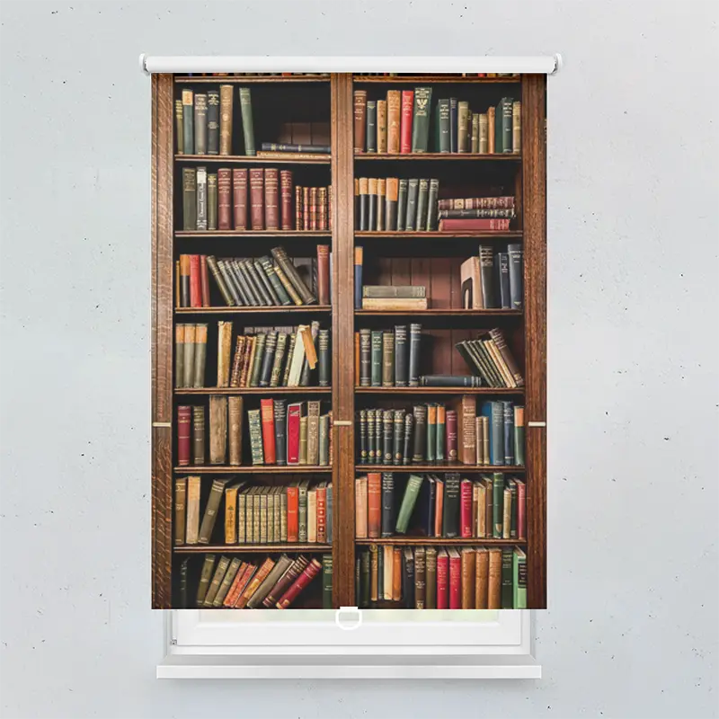 Springrollo Motiv "Buecher Regal Alt Vintage"
