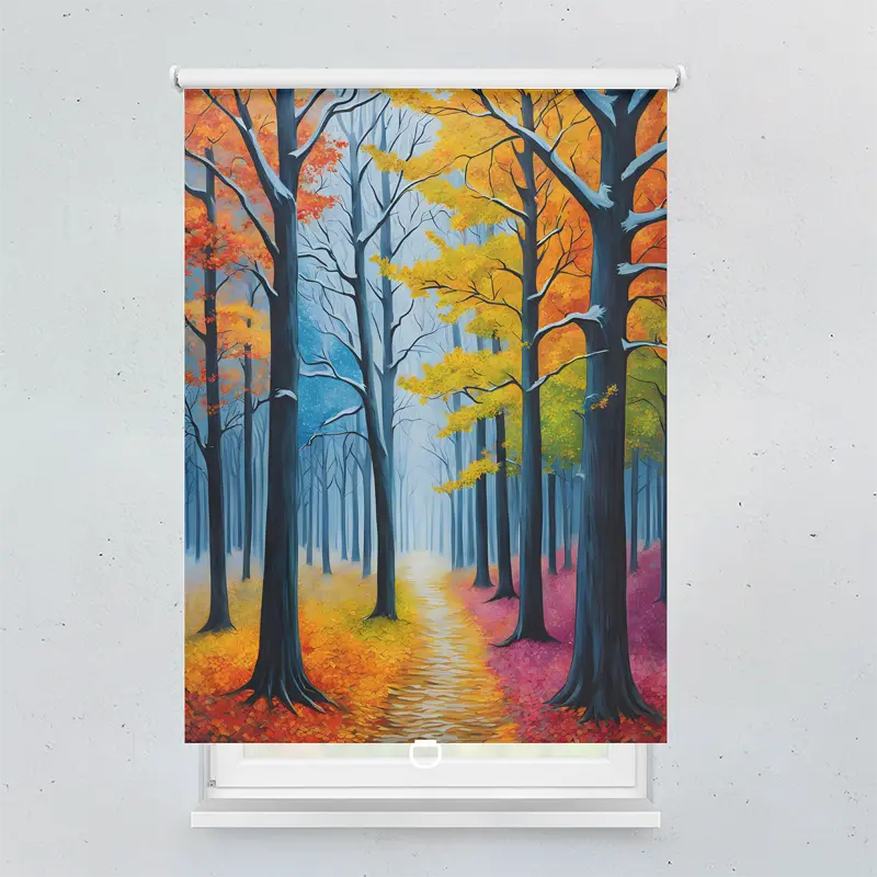 Spring Rollo Motiv Herbstwald Gemälde
