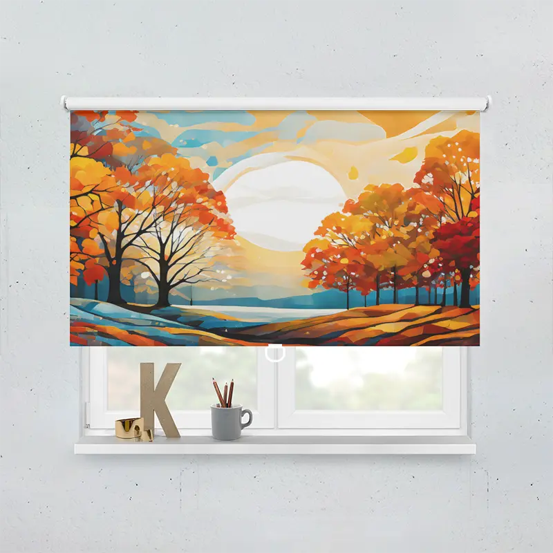 Spring Rollo Motiv Herbstbäume