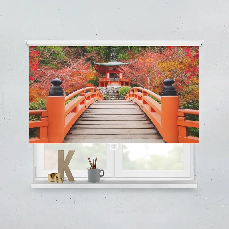 Spring Rollo Motiv Herbstbrücke