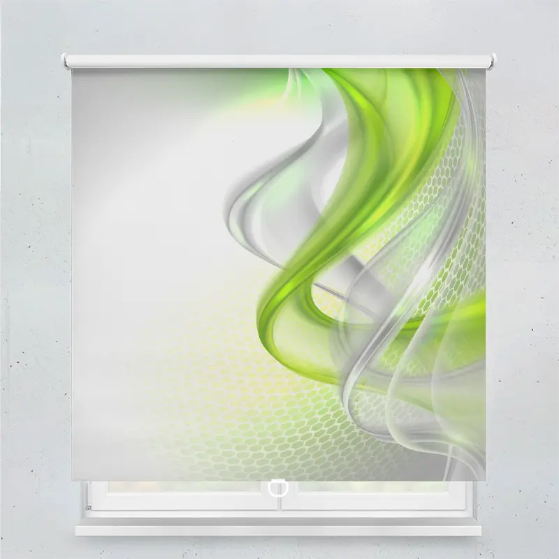 Spring Rollo Motiv Abstrakt Grüen Grau