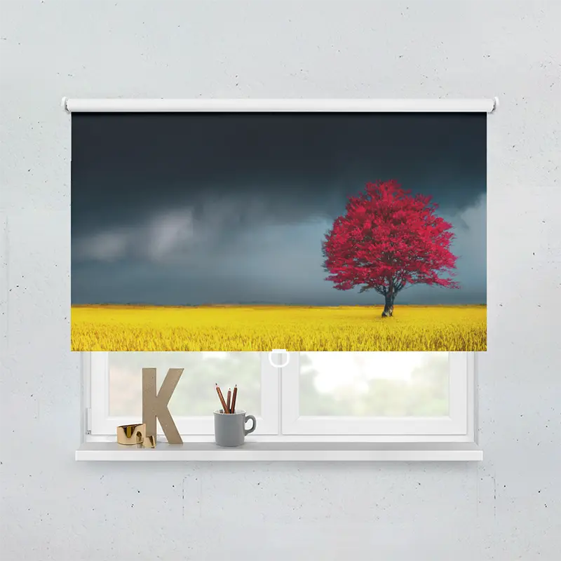 Spring Rollo Motiv Roter Herbstbaum