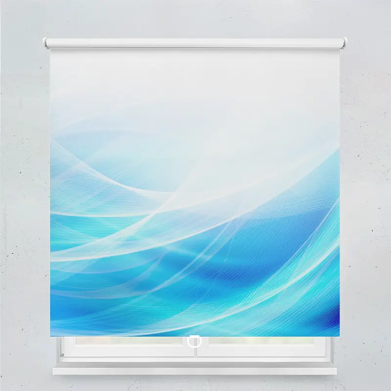 Spring Rollo Motiv Abstract Blue Waves