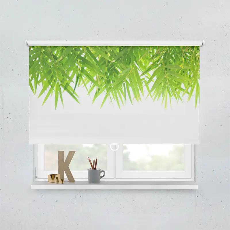 Spring Rollo Motiv Bambus Blaetter Oben