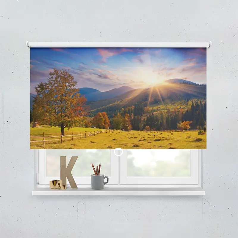 Spring Rollo Motiv Herbstsonnenuntergang