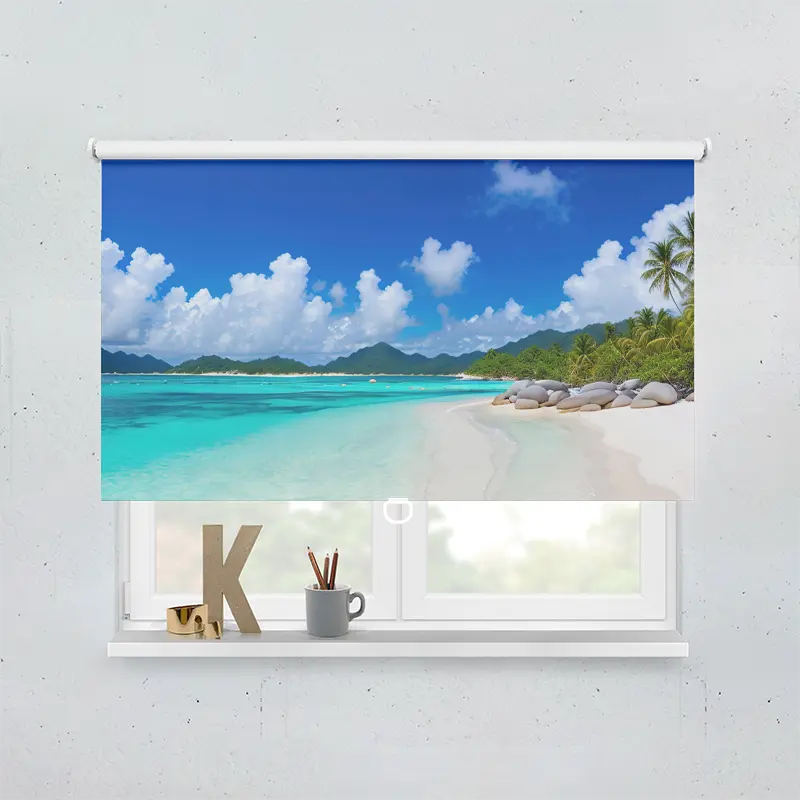 Spring Rollo Motiv Maritim Suedsee Bora Bora Meer Palmen