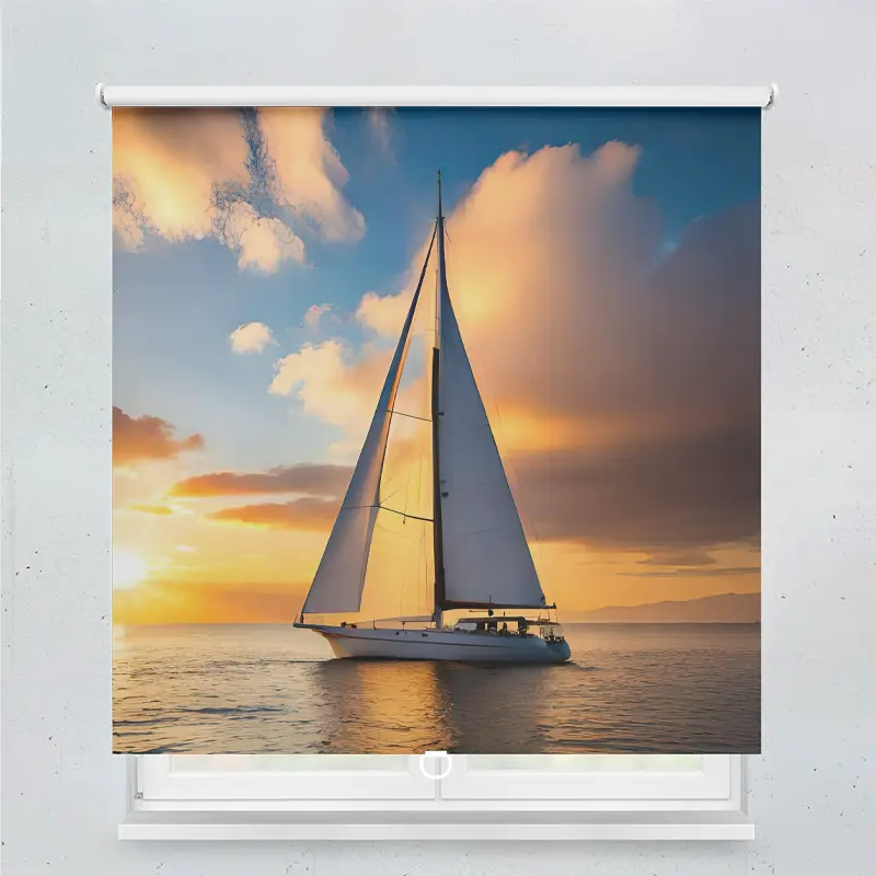 Spring Rollo Motiv Segelboot Sommer Idylle Meer Ozean