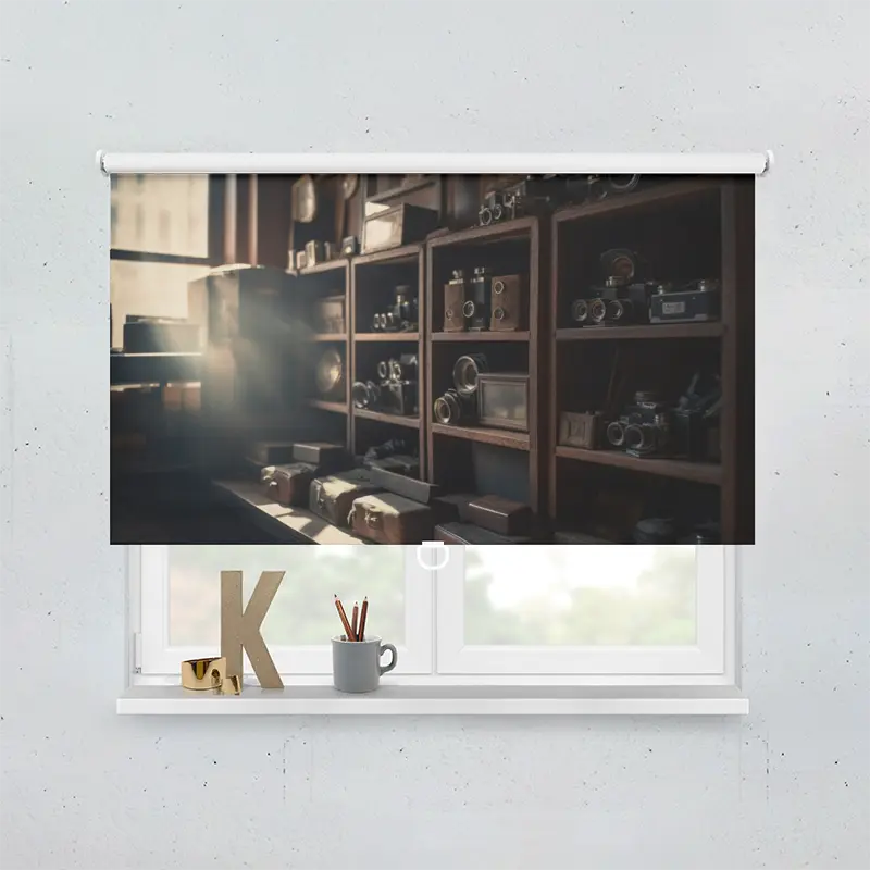 Spring Rollo Motiv Fotograf Kamera Regal Vintage