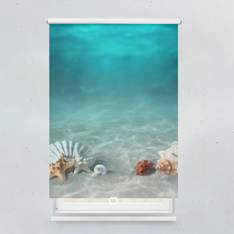 Spring Rollo Motiv Seesterne Muscheln Meer