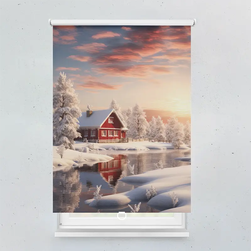 Spring Rollo Motiv Schneelandschaft