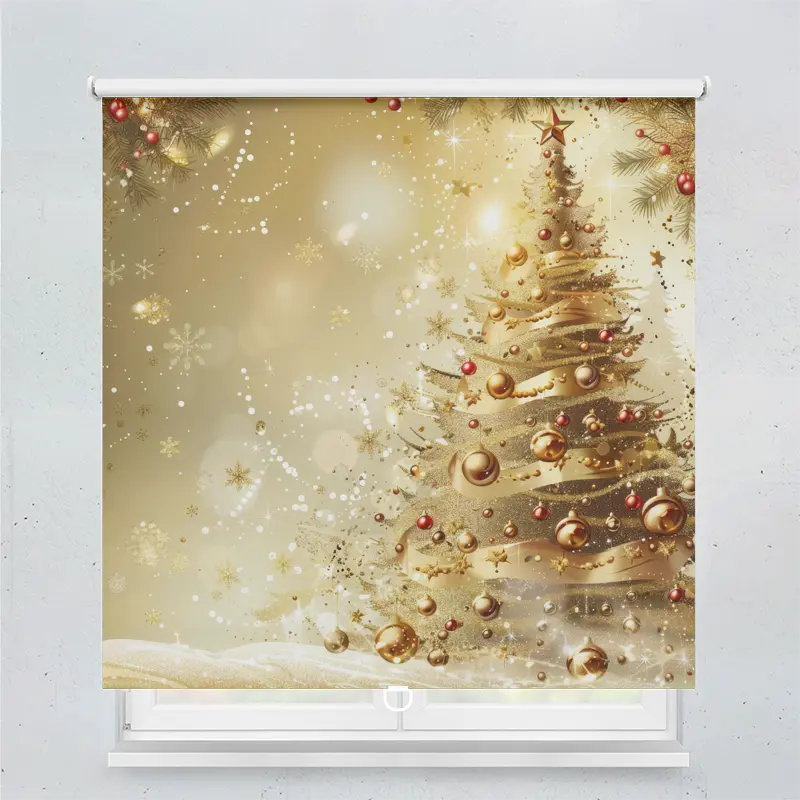 Spring Rollo Motiv Goldener Weihnachtsbaum