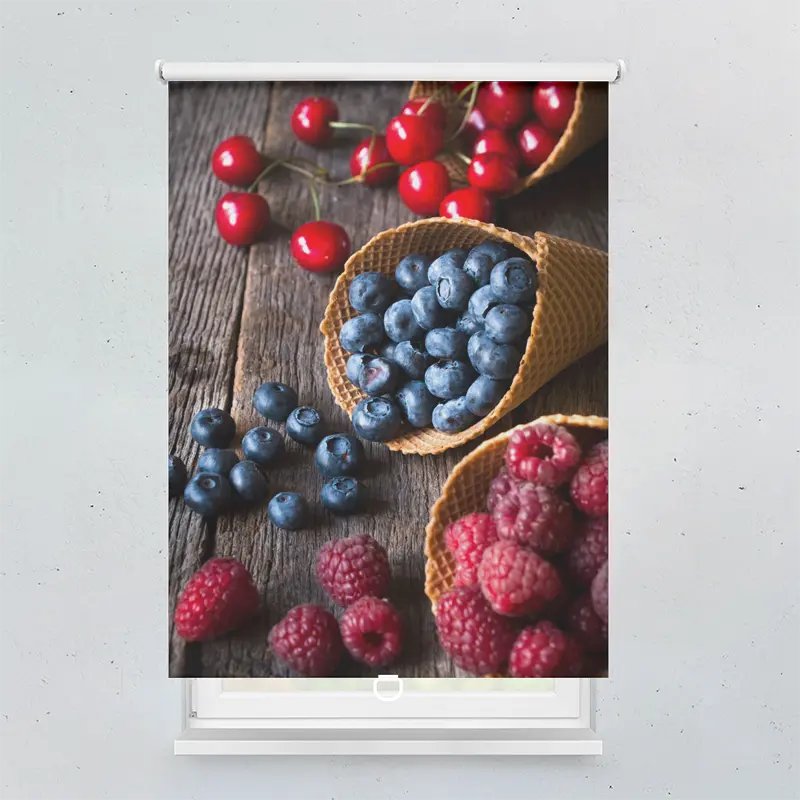 Spring Rollo Motiv Beeren Kirschen