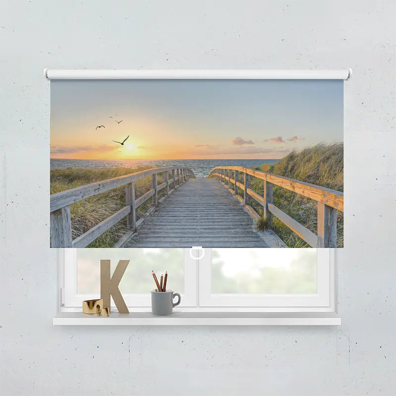 Spring Rollo Motiv Meer Bruecke Romantisch