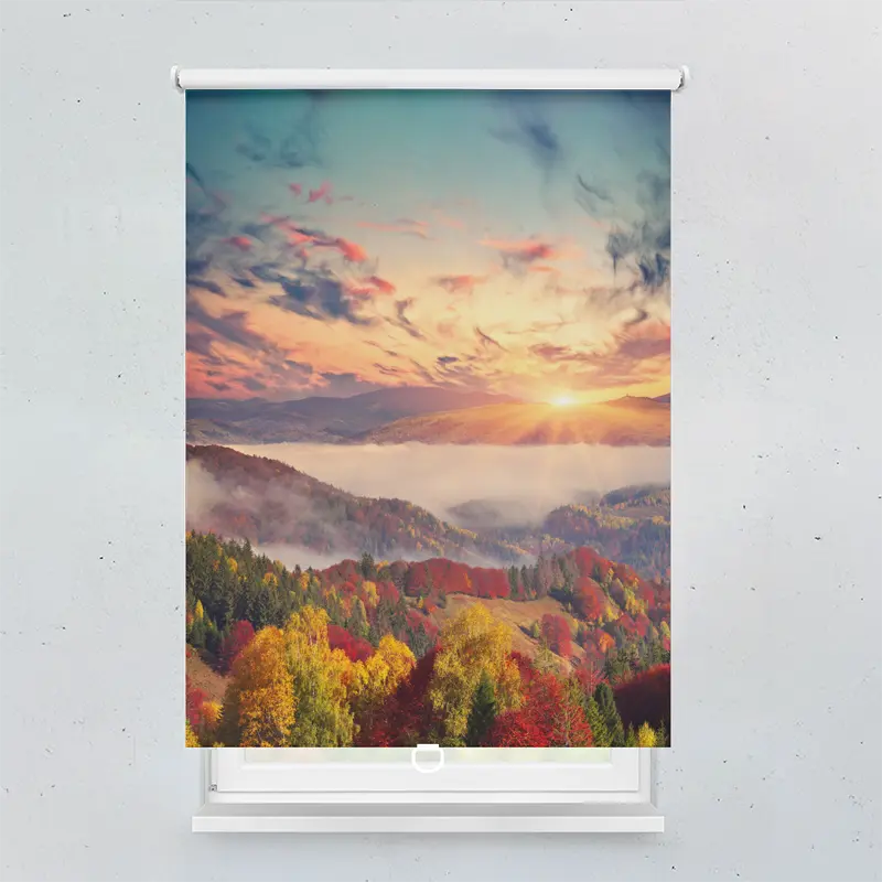 Spring Rollo Motiv Herbstsonnenuntergang