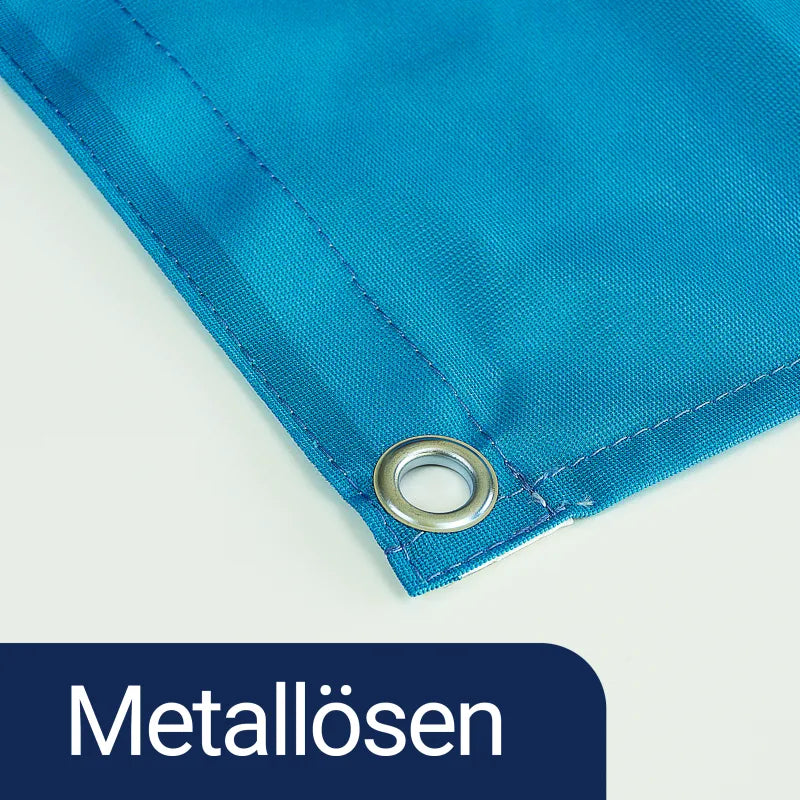 bedruckter Stoff mit Metallösen