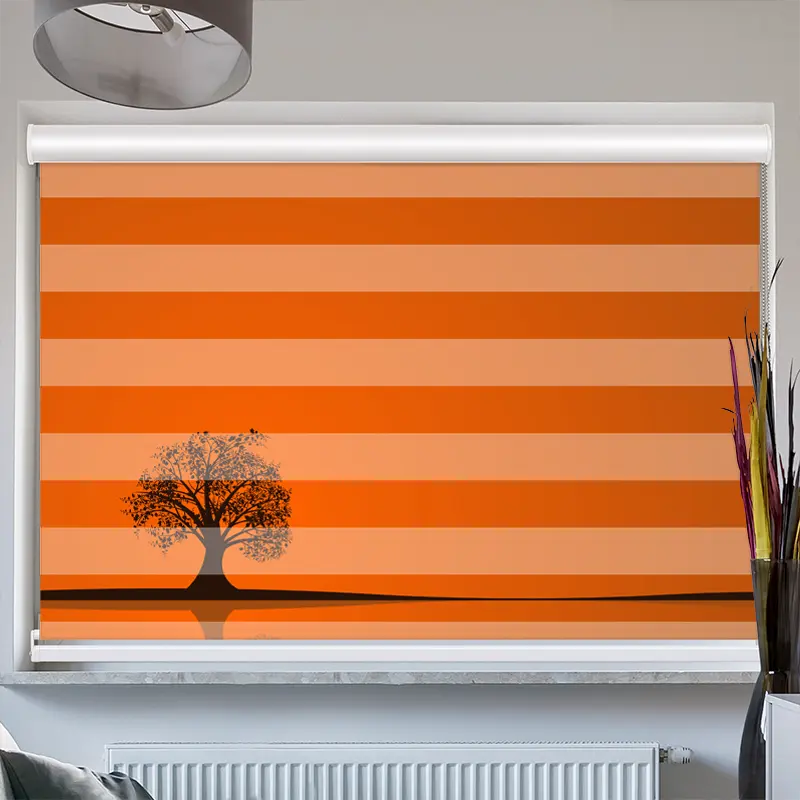 Doppelrollo mit Kassette "Baum Im Herbst"