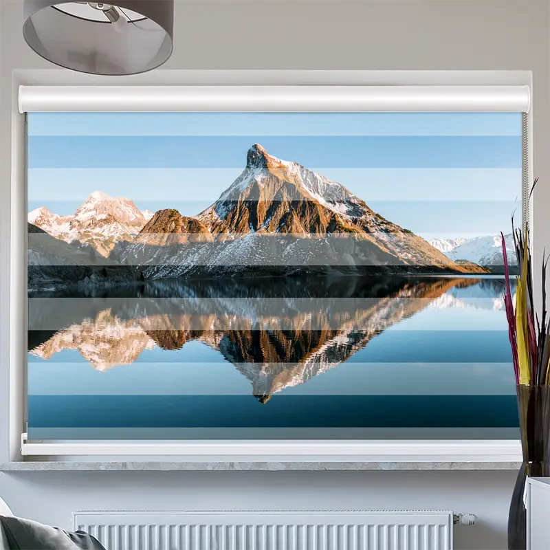 Doppelrollo Kassette Sonnenuntergang Am Bergsee