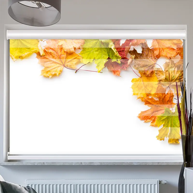 Doppelrollo mit Kassette "Herbstlaub"