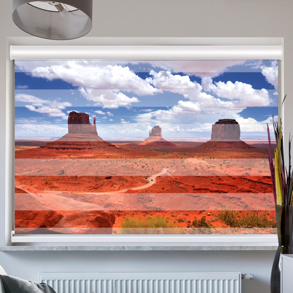 Doppelrollo mit Kassette Monument Valley