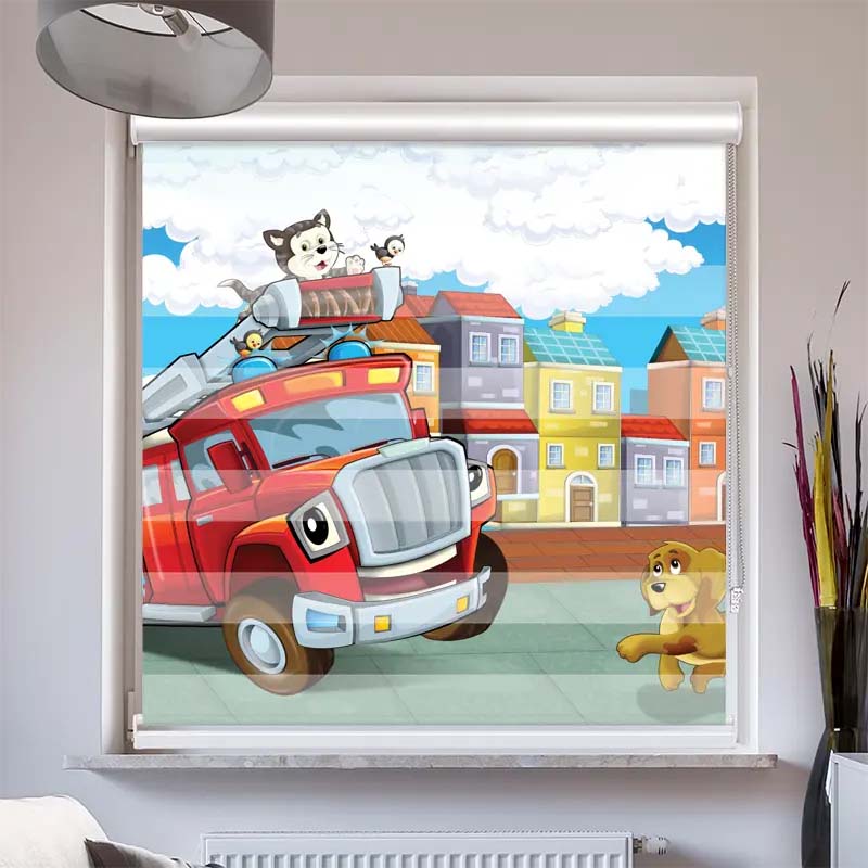 Doppelrollo mit Kassette Feuerwehr