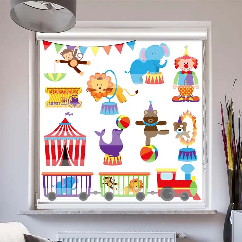 Doppelrollo mit Kassette Zirkus
