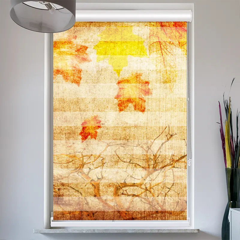 Doppelrollo mit Kassette "Herbst Retro"