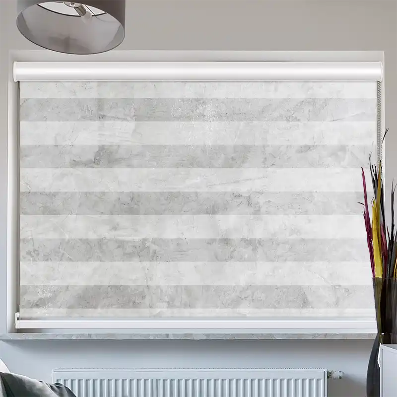 Doppelrollo Kassette Beton Optik Hell