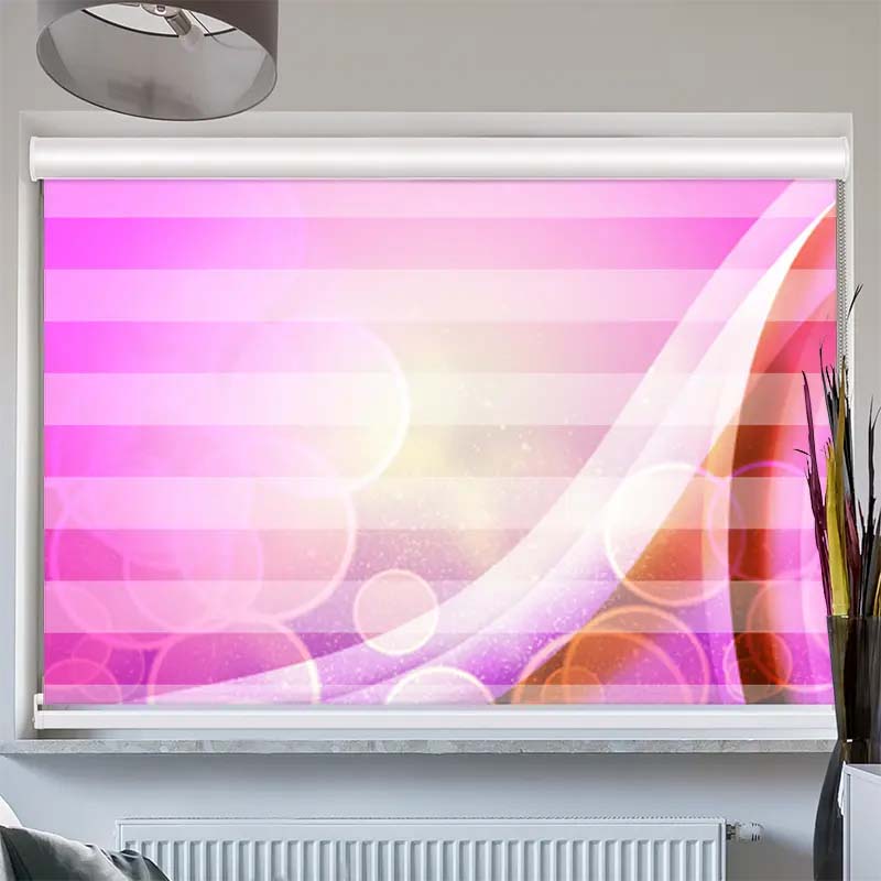 Doppelrollo mit Kassette Grafik Pink