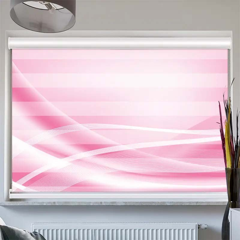 Doppelrollo mit Kassette Grafik Rosa