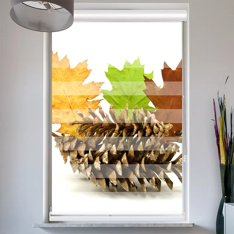 Doppelrollo mit Kassette "Herbstdekoration"