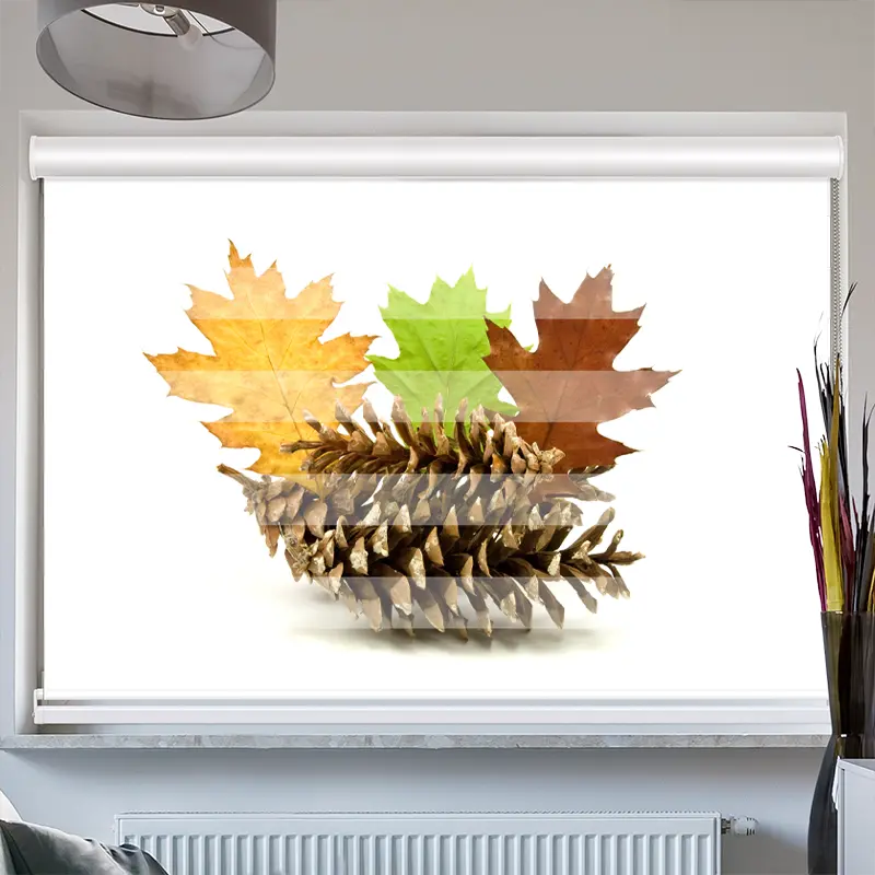 Doppelrollo mit Kassette "Herbstdekoration"