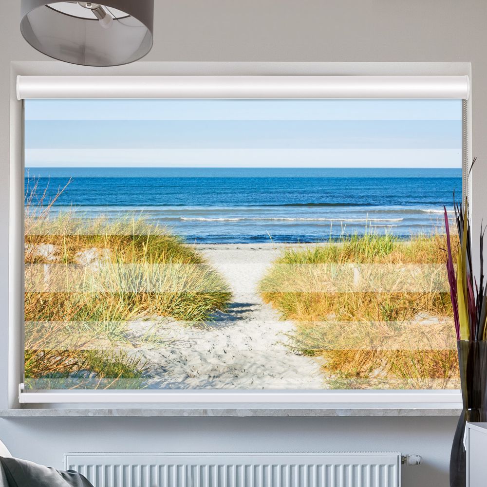 Doppelrollo mit Kassette Duene Meer Ostsee