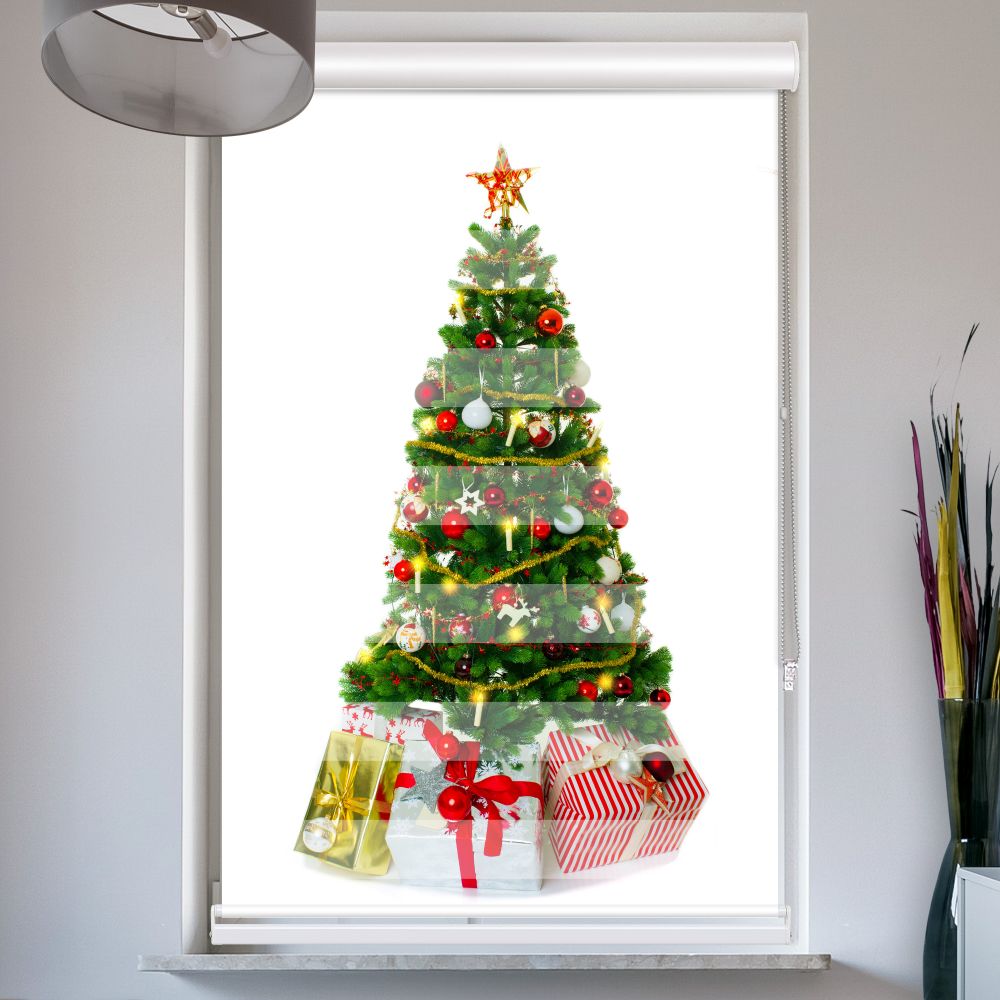 Doppelrollo mit Kassette Weihnachtsbaum