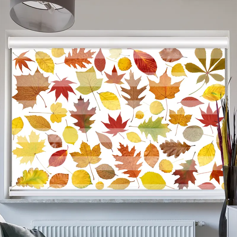 Doppelrollo mit Kassette "Herbstlaub"