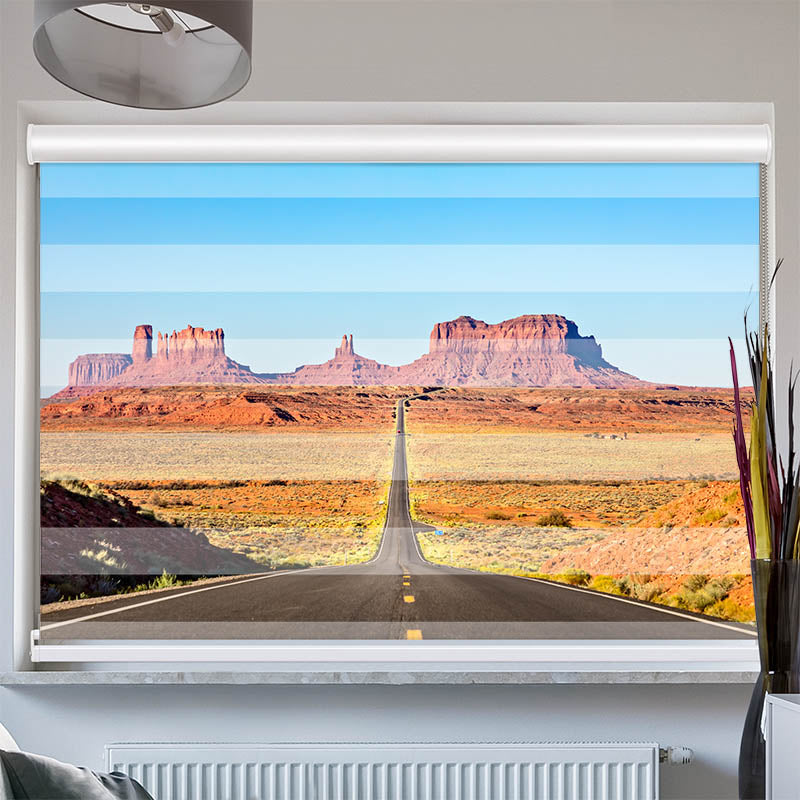Doppelrollo mit Kassette Route 66 Monument Valley