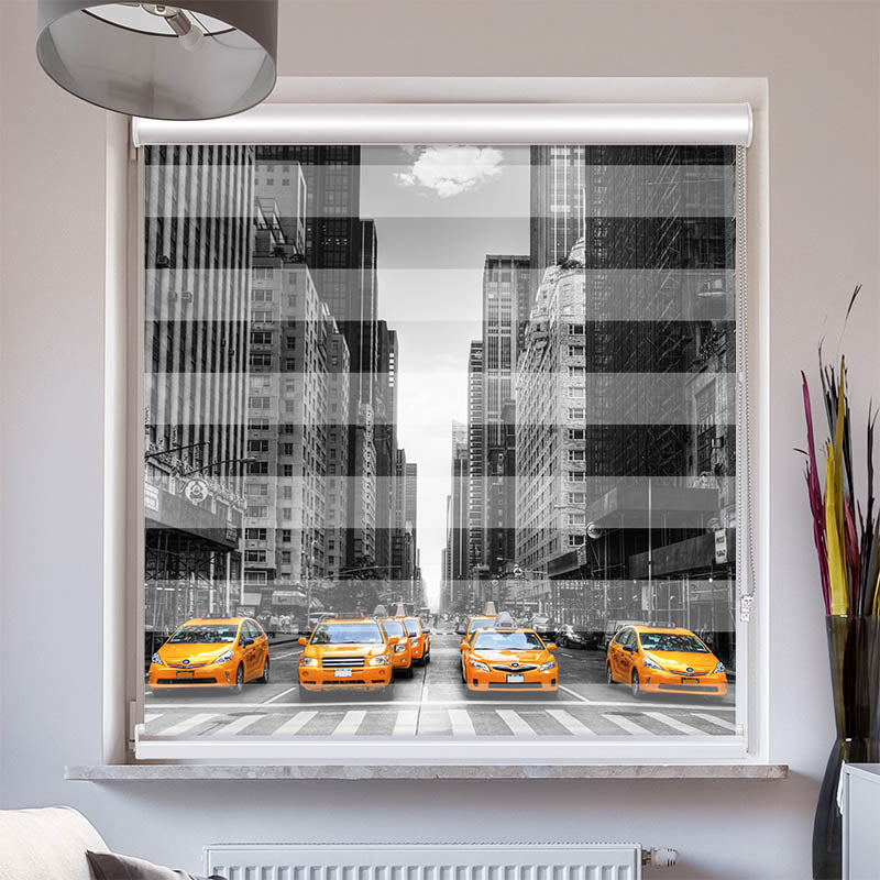 Doppelrollo mit Kassette New York Taxi