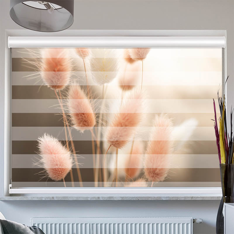 Doppelrollo mit Kassette Flauschiges Hasenschwanzgras