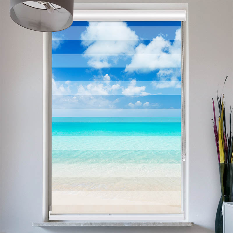 Doppelrollo mit Kassette Meer Blauer Himmel